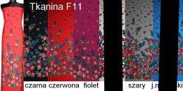 Wzór karpacki rosnący tkanina ludowa krepa 6 kolorów